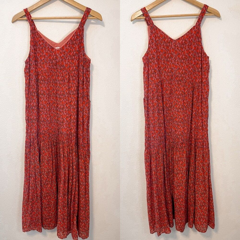 Joie Tea‎ Rose Cotton Patterned Midi Dress Size M